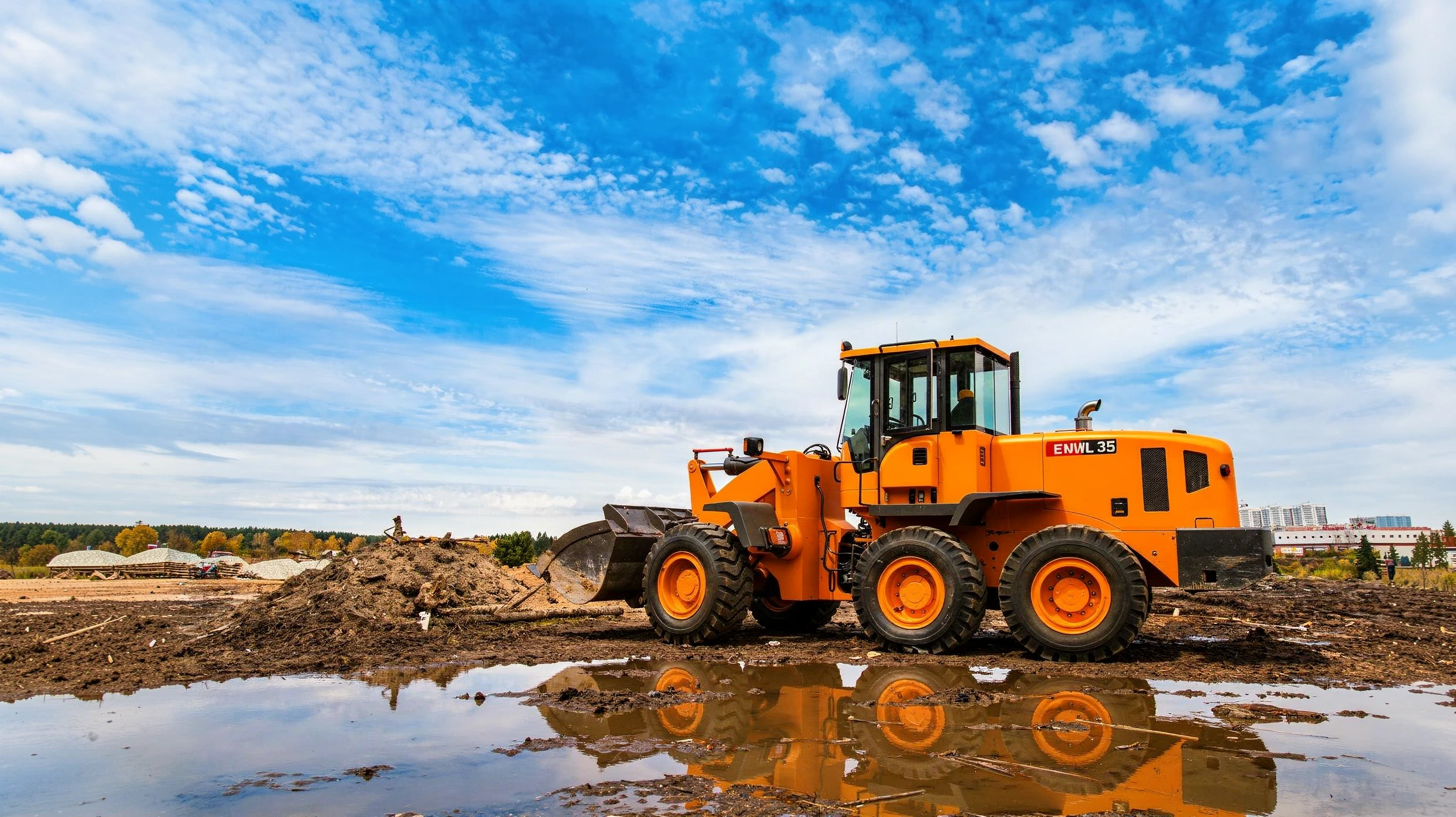 Excavator at work